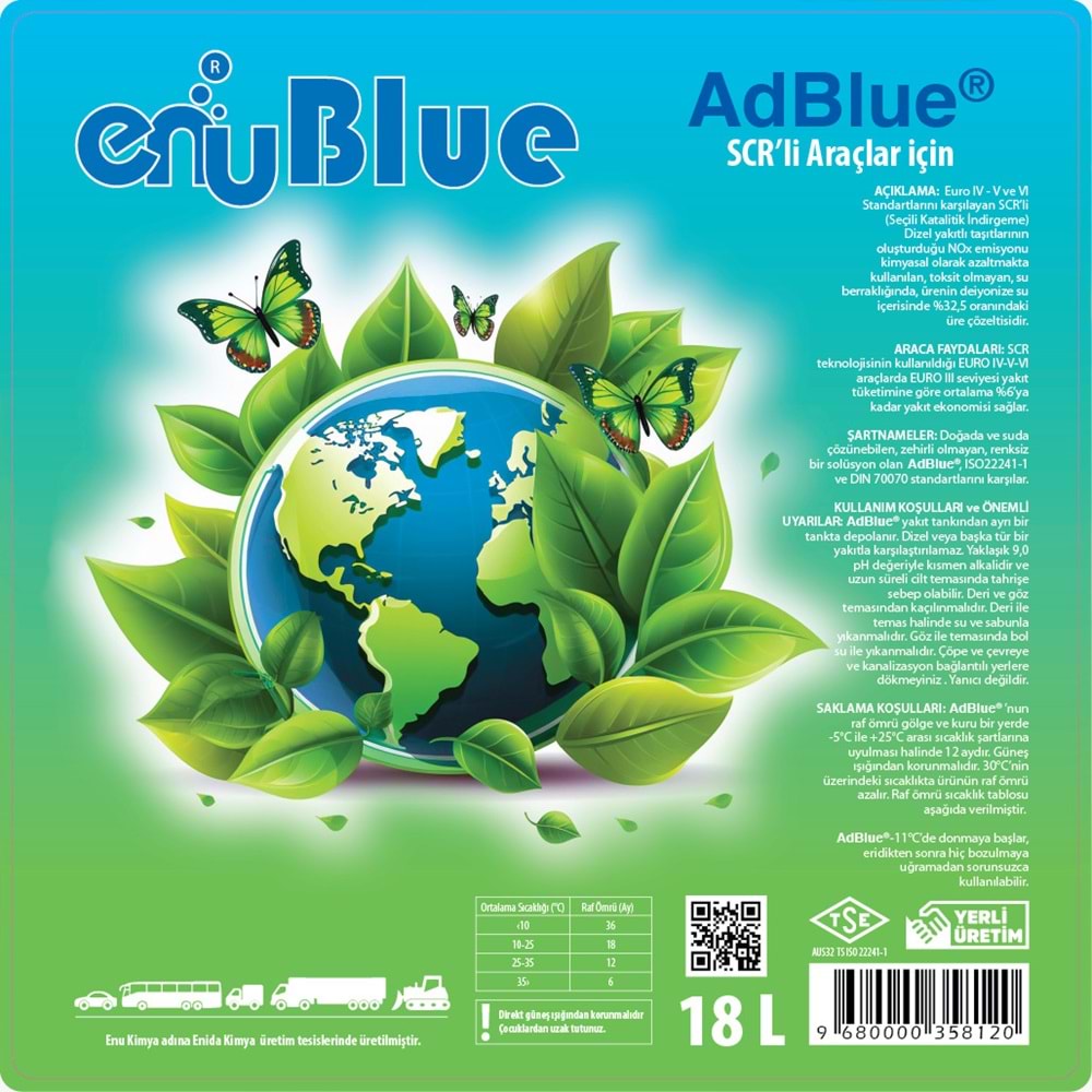 ADBLUE BY ENU 18 LT 20 KG EURO 4 EURO 5 EURO 6
