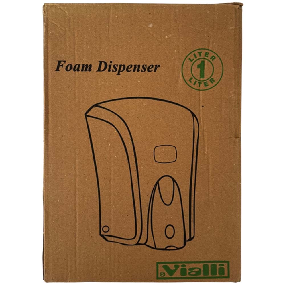 Vialli Hazneli Köpük Sabun Dispenseri 1000 ML Beyaz