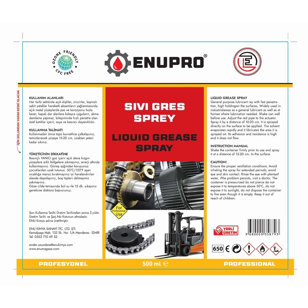 ENUPRO PROSEFYONEL BAYİ SETİ