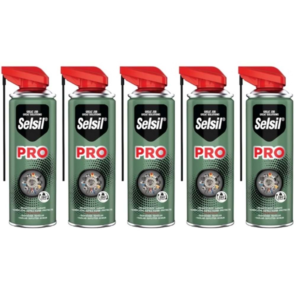 Selsil Pas Sökücü Çok Amaçlı Yağlayıcı Pro Kobra Başlıklı 400 ml 5 Adet