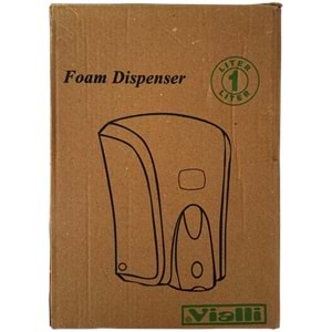 Vialli Hazneli Köpük Sabun Dispenseri 1000 ML Krom Kaplama