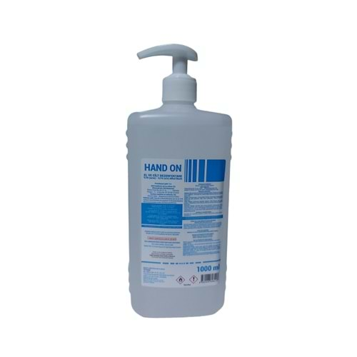 HAND ON El VE CİLT DEZENFEKTANI 1000 ML %74 ALKOL SAĞLIK BAKANLIGI ONAYLI BİOSİDAL