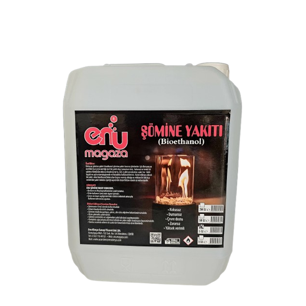 Enu (4 Kg*5 lt) Bacasız (Bioethanol) Şömine Yakıtı Kokusuz 20 lt