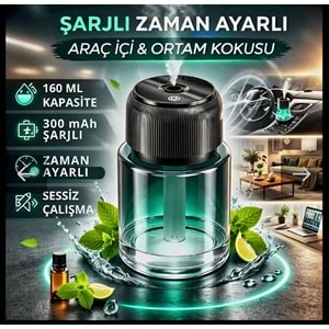 Akıllı Araç Aroma Difüzörü 100 ml koku hediyeli