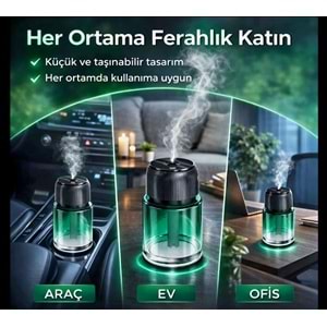 Akıllı Araç Aroma Difüzörü 100 ml koku hediyeli