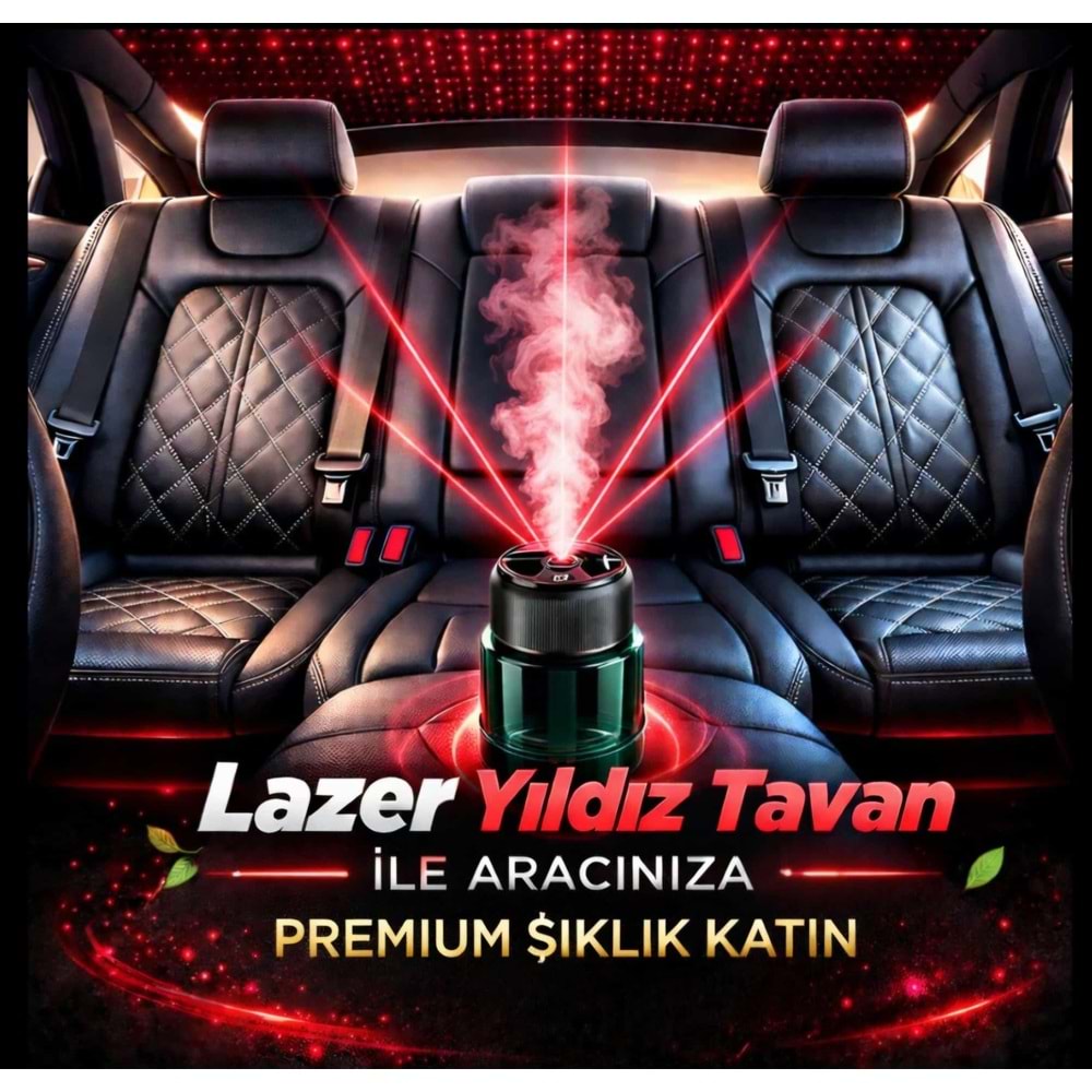 Akıllı Araç Aroma Difüzörü 100 ml koku hediyeli