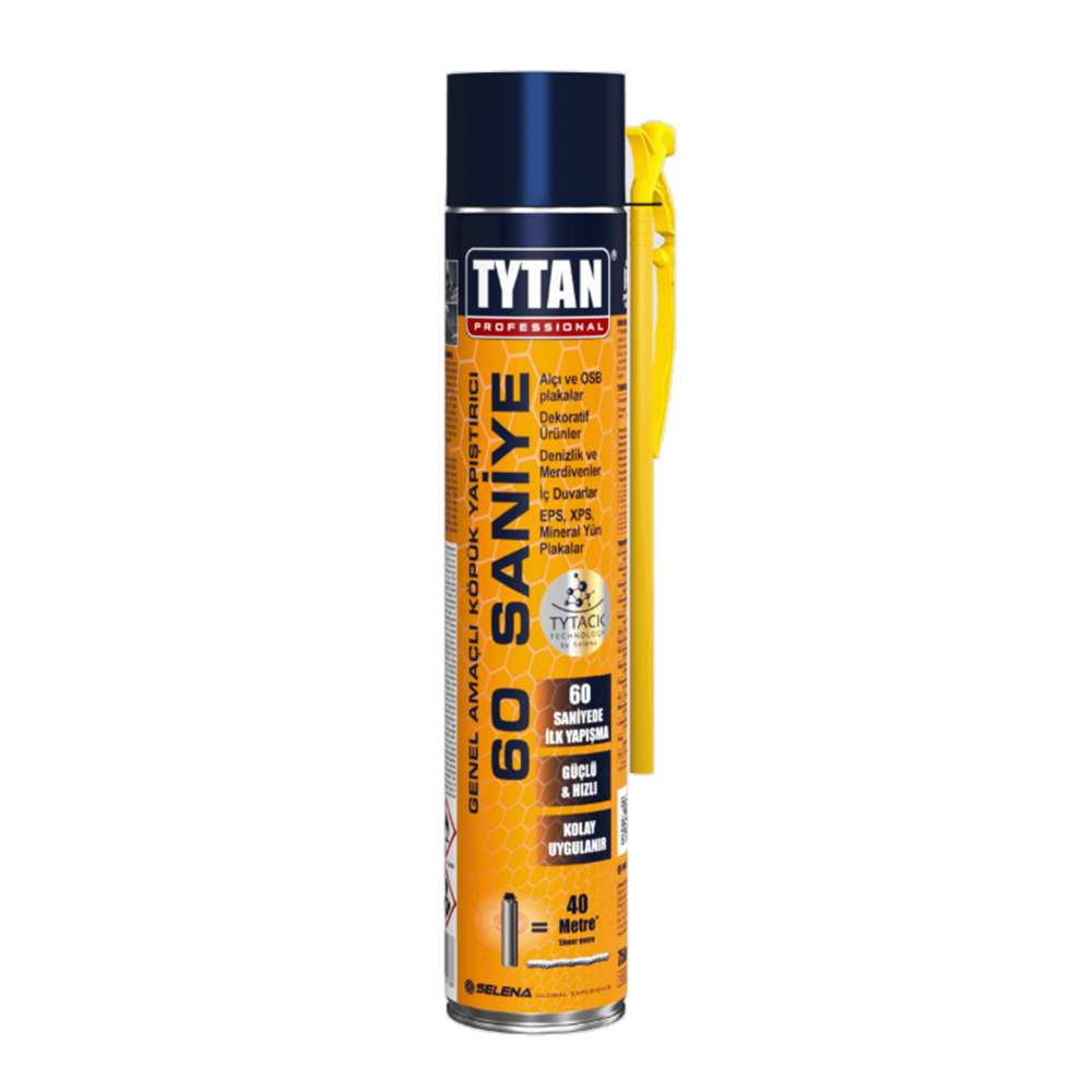 TYTAN 60 SANİYE PİPETLİ KÖPÜK 750ML KOLİ İÇİ 12 ADET